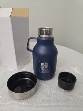 Hills Blue Thermos Dog Travel Water Bottle Detachable Pet Bowl